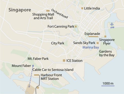 Singapur Stadtkarte