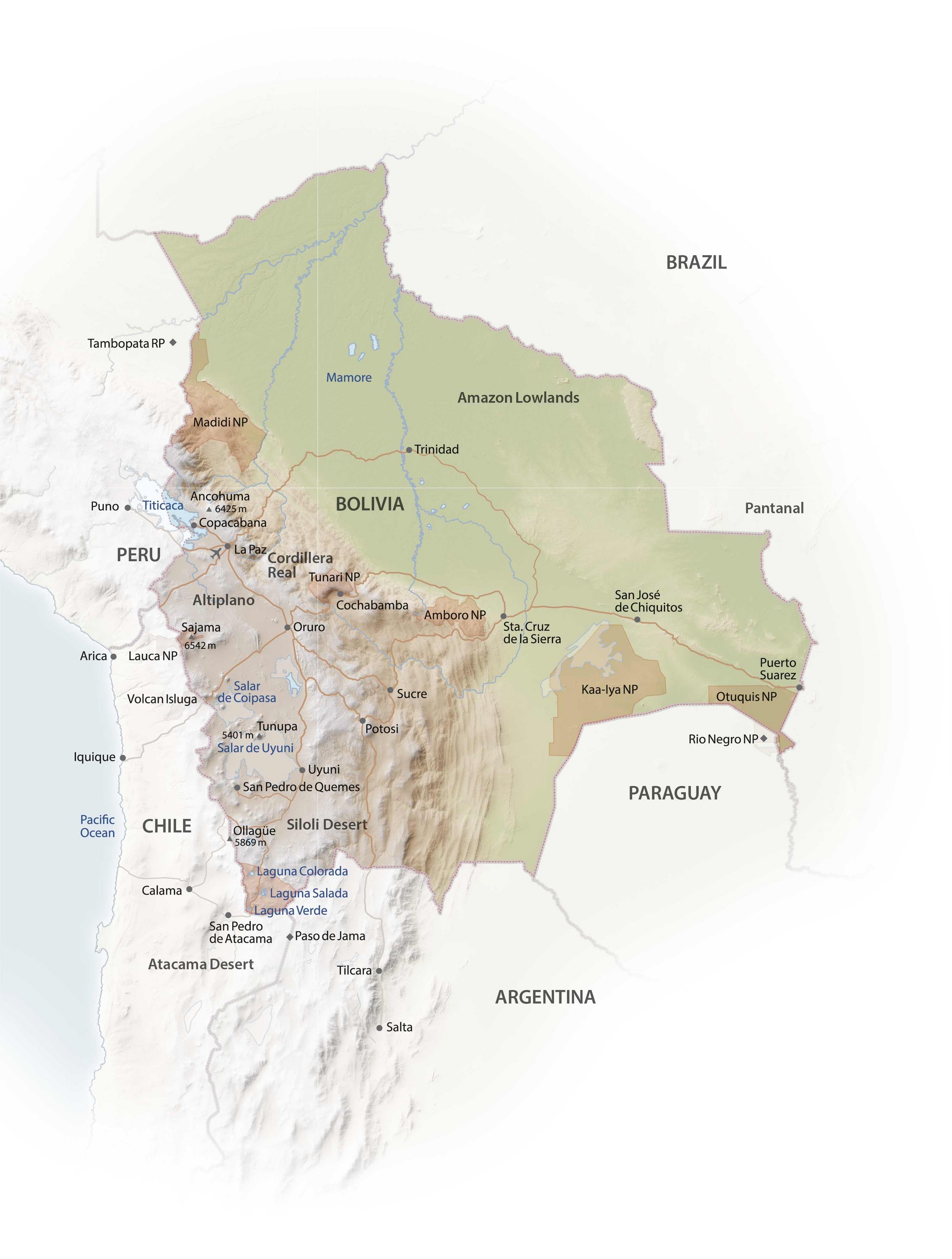 Bolivien Landkarte