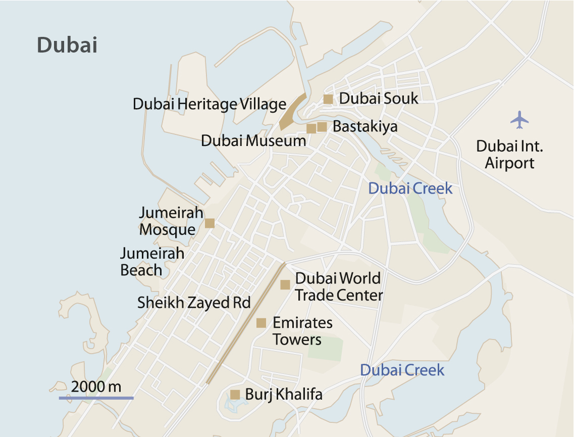 Dubai Stadtkarte