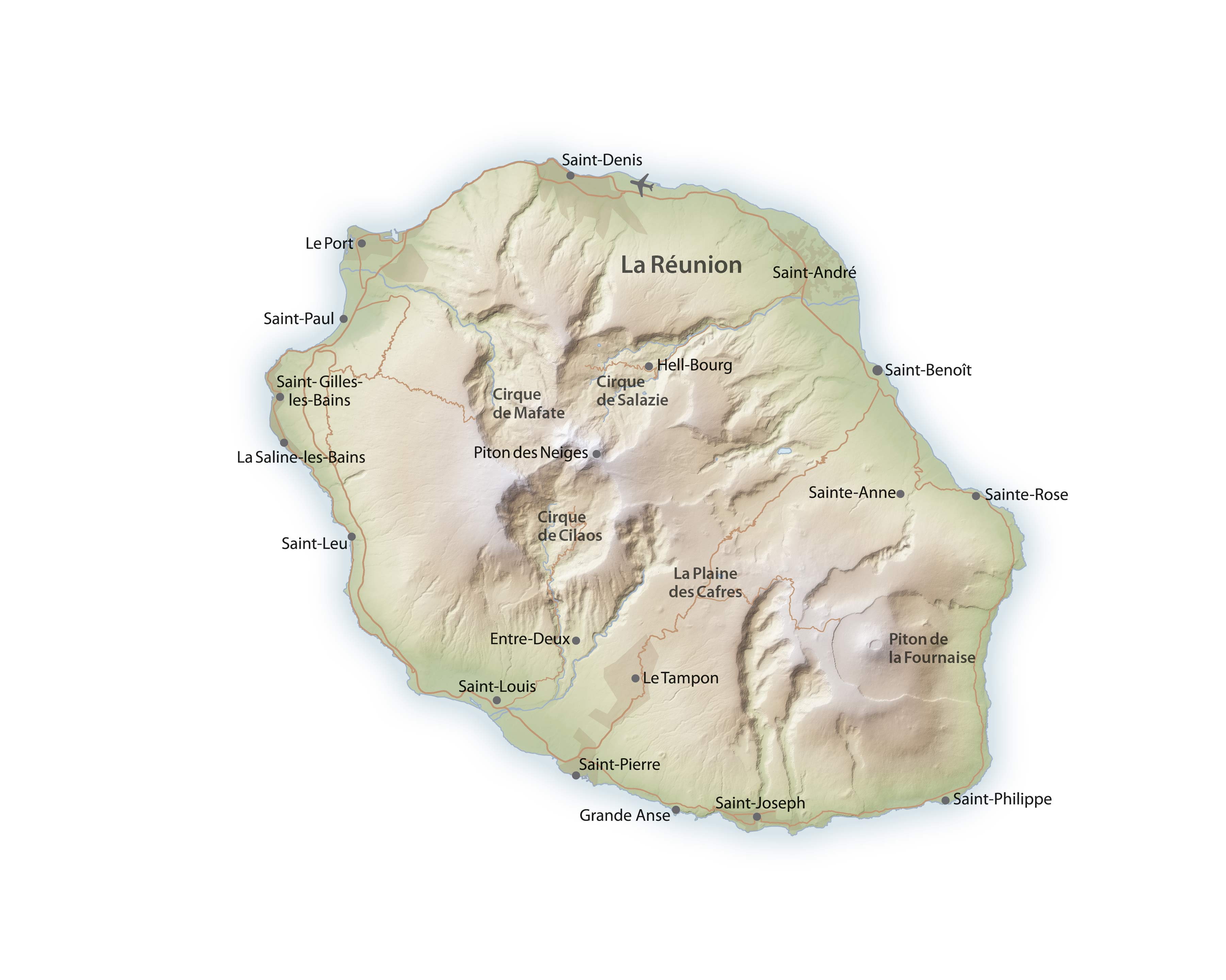 La Réunion Landkarte